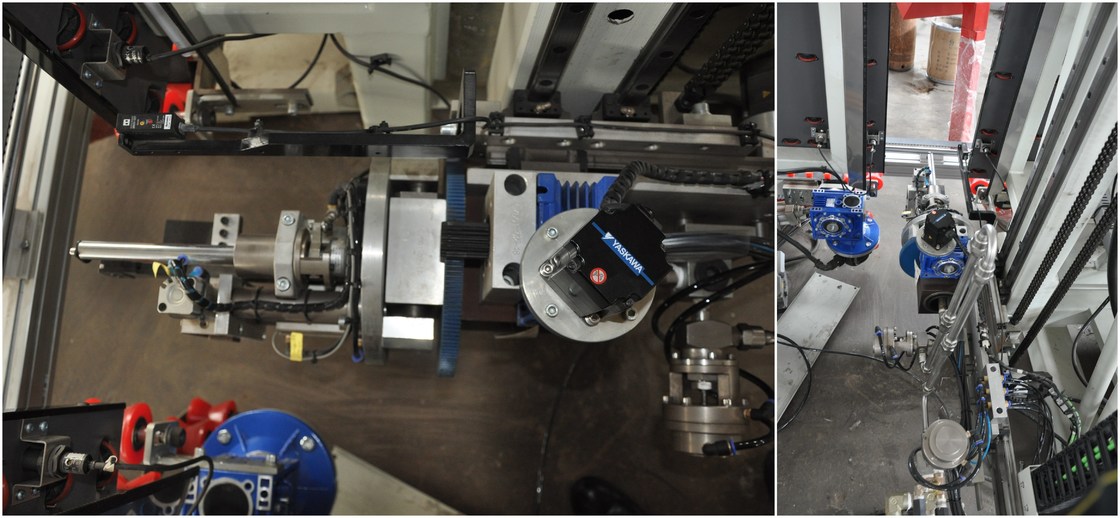 Max Glass Szie 2500 * 4500mm Máy cách nhiệt dọc / Robot dán kính đôi