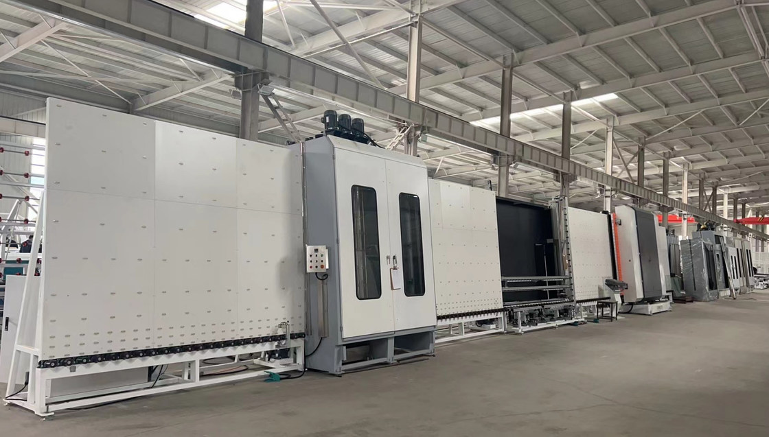 Dây chuyền sản xuất kính cách nhiệt nổi trên không với nạp khí và hiển thị trực tuyến